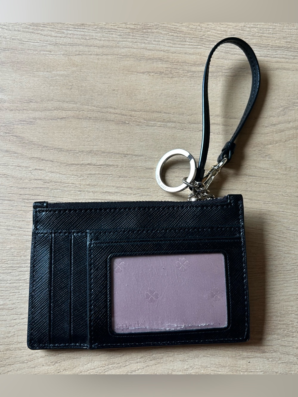Kate Spade New York Spencer Card Case Wristlet in Black Saffiano Leather - Picture 3 of 6